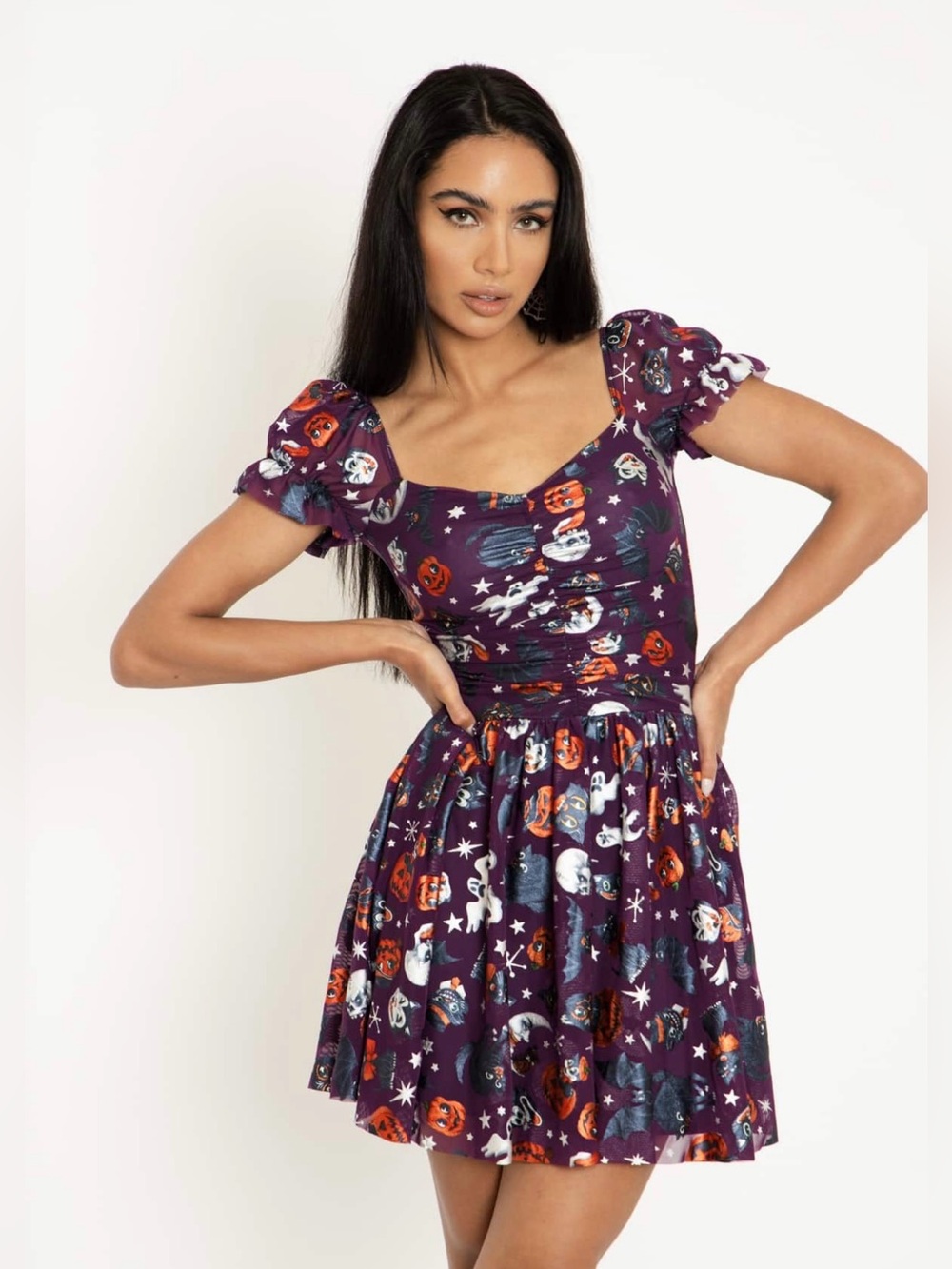 BlackMilk RARE SAMPLE Trick or Treat Cosmic Dress XS BNWOT Vintage Halloween VTG - Picture 10 of 10